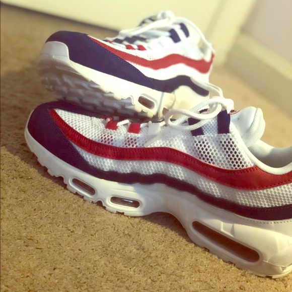 Nike Shoes - Red white blue nike air max.